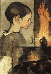 Louis Anquetin Child's Profile and Study for a Still Life Sweden oil painting art
